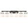 Pilaster II Bell 45.5" Wide 6 Light Matte Black Bath Light With White