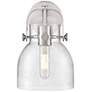 2_Pilaster II Bell 9.75" High Satin Nickel Sconce With Seedy Shade more views