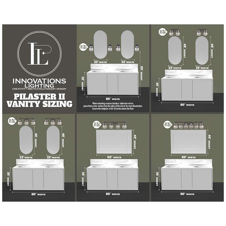 Image 3 Pilaster II Cone 26.5" Wide 3 Light Matte Black Bath Light With Smoke more views