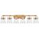 Pilaster II Cone 45.5" Wide 6 Light Brushed Brass Bath Light w/ Seedy
