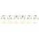 Pilaster II Cone 45.5" Wide 6 Light Chrome Bath Light w/ White Shade