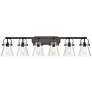 Pilaster II Cone 45.5" Wide 6 Light Matte Black Bath Light With Seedy
