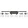 Pilaster II Cone 46"W Black Clear Glass 6-Light Bath Light