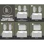 3_Pilaster II Cone 46"W Black Clear Glass 6-Light Bath Light more views