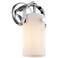 Pilaster II Cylinder 10.5" High Polished Chrome Sconce With White Shad