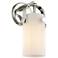 Pilaster II Cylinder 10.5" High Polished Nickel Sconce w/ Matte White