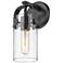 Pilaster II Cylinder 10 1/2"H Black Clear Glass Wall Sconce