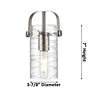 4_Pilaster II Cylinder 10 1/2"H Black Clear Glass Wall Sconce more views