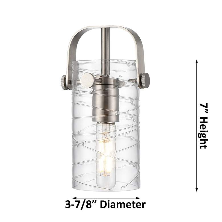 Image 3 Pilaster II Cylinder 25"W 3 Light Brushed Brass Bath Light w/ White Sh more views