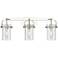 Pilaster II Cylinder 25"W 3 Light Polished Nickel Bath Light w/ Seedy