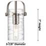 3_Pilaster II Cylinder 25"W 3 Light Polished Nickel Bath Light w/ White  more views