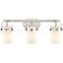 Pilaster II Cylinder 25"W 3 Light Satin Nickel Bath Light w/ White Sha
