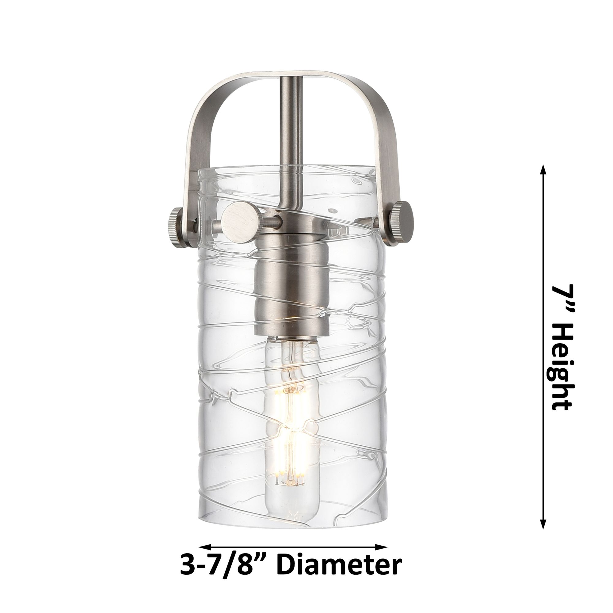 Image 3 Pilaster II Cylinder 35" W 4 Light Satin Nickel Bath Light w/ Clear Sh more views