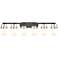 Pilaster II Cylinder 44" Wide 6 Light Matte Black Bath Light w/ White