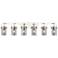 Pilaster II Cylinder 44"W 6 Light Polished Nickel Bath Light w/ Smoke