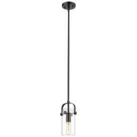 Pilaster II Cylinder 5" Wide Matte Black Stem Hung Pendant With Clear Pilaster II Cylinder 5" Wide Matte Black Stem Hung Pendant With Clear