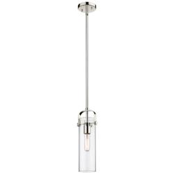 Pilaster II Cylinder 5" Wide Polished Nickel Mini Pendant