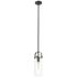Pilaster II Cylinder 5" Wide Stem Hung Matte Black Pendant With Clear 