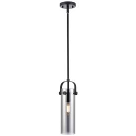 Pilaster II Cylinder 5" Wide Stem Hung Matte Black Pendant With Smoke Pilaster II Cylinder 5" Wide Stem Hung Matte Black Pendant With Smoke