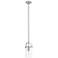Pilaster II Cylinder 5" Wide Stem Hung Satin Nickel Pendant w/ Clear S