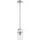 Pilaster II Cylinder 5"W Polished Chrome Stem Hung Pendant With Clear 