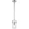Pilaster II Cylinder 5"W Polished Chrome Stem Hung Pendant With Seedy