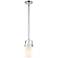 Pilaster II Cylinder 5"W Polished Chrome Stemmed Pendant w/ White Shad