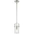 Pilaster II Cylinder 5"W Polished Nickel Stem Hung Pendant With Seedy 