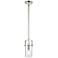 Pilaster II Cylinder 5"W Polished Nickel Stem Hung Pendant With Seedy