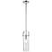 Pilaster II Cylinder 5"W Stem Hung Polished Chrome Pendant w/ Seedy Sh