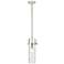 Pilaster II Cylinder 5"W Stem Hung Polished Nickel Pendant w/ Swirl Sh