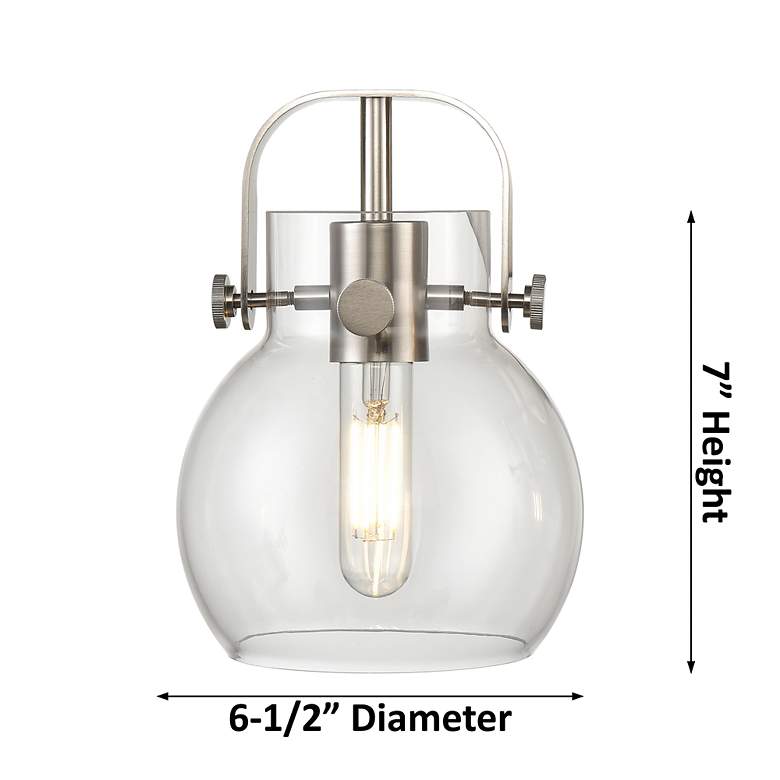 Image 6 Pilaster II Sphere 26.5" Wide 3 Light Matte Black Bath Light w/ Clear more views