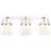 Pilaster II Sphere 26.5"W 3 Light Polished Nickel Bath Light w/ White
