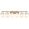Pilaster II Sphere 45.5" W 6 Light Brushed Brass Bath Light w/ White S