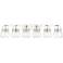 Pilaster II Sphere 45.5"W 6 Light Polished Nickel Bath Light w/ Clear