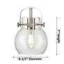 6_Pilaster II Sphere 9.75" High Matte Black Sconce With Smoke Shade more views