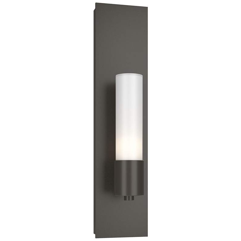 Image 1 Pillar 1 Light Sconce - Dark Smoke Finish - Opal Glass