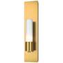 Pillar 1 Light Sconce - Modern Brass - Opal Glass