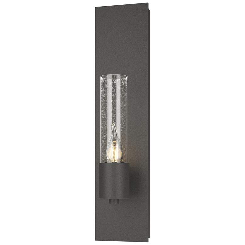 Image 1 Pillar 1 Light Sconce - Natural Iron Finish - Seeded Clear Glass