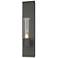 Pillar 1 Light Sconce - Natural Iron Finish - Seeded Clear Glass
