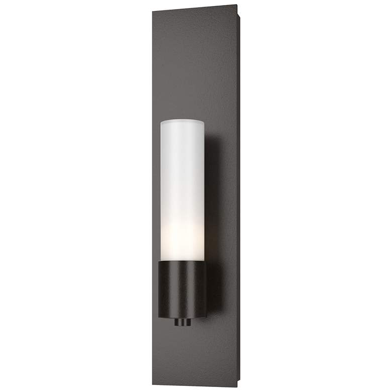Image 1 Pillar 1 Light Sconce - Oil Rubbed Bronze - Opal Glass
