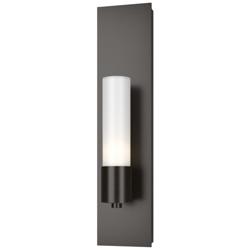 Pillar 1 Light Sconce - Oil Rubbed Bronze - Opal Glass