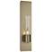 Pillar 1 Light Sconce - Soft Gold Finish - Seeded Clear Glass