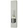 Pillar 1 Light Sconce - Sterling Finish - Seeded Clear Glass