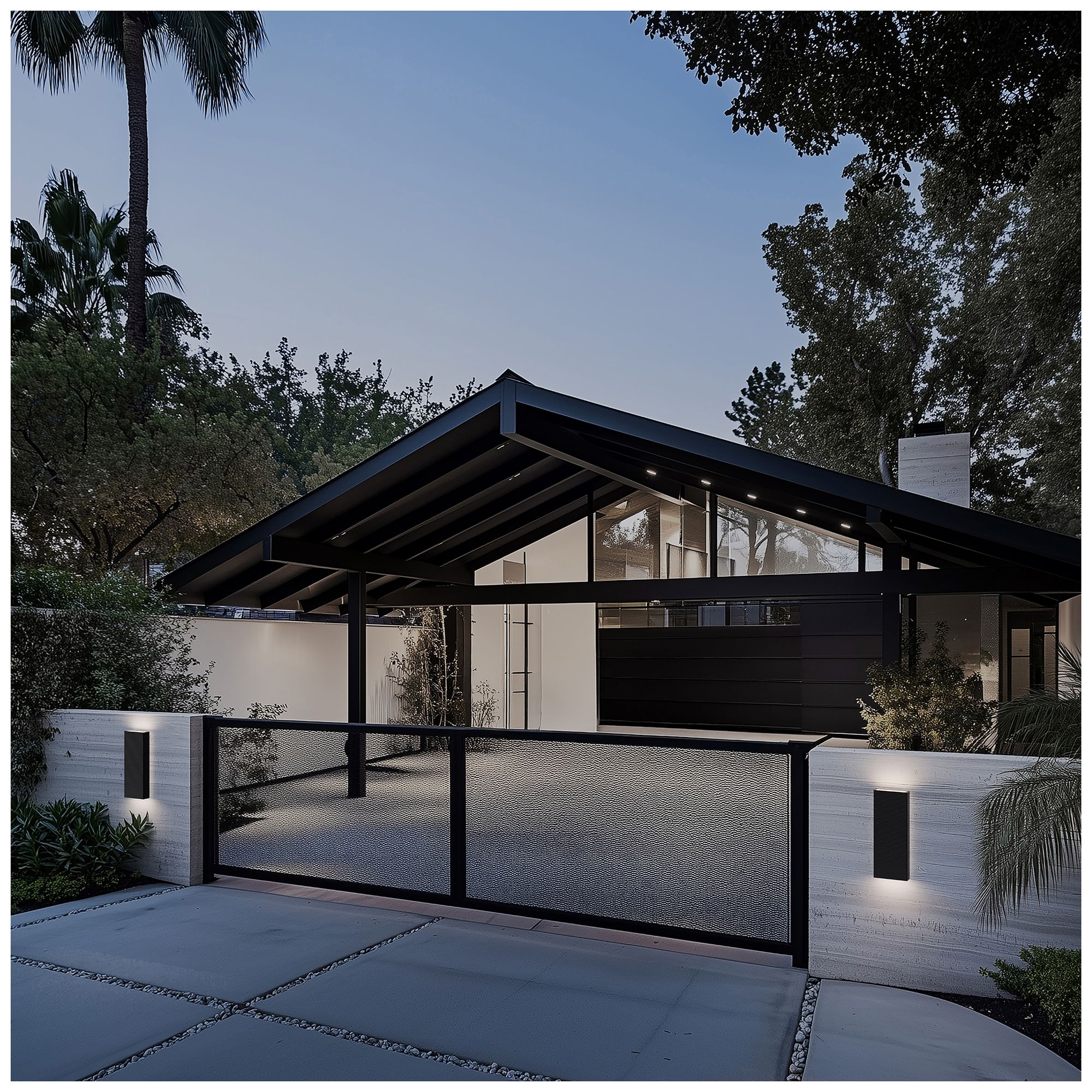 Image 6 Pillar 16.13"H x 6.25"W 2-Light Outdoor Wall Light in Black more views