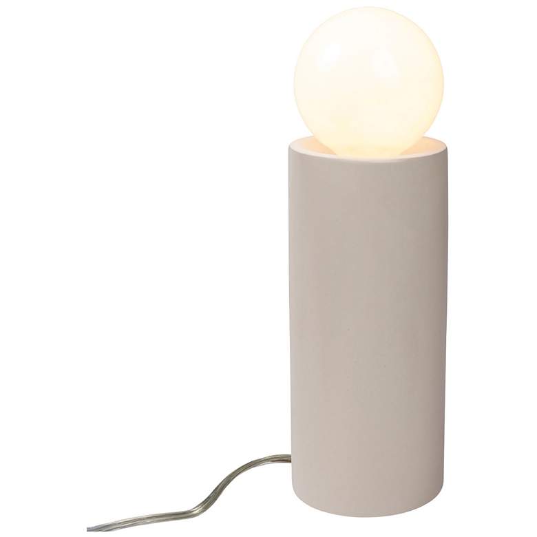 Image 1 Pillar 16.5 inch High Matte White Table Lamp