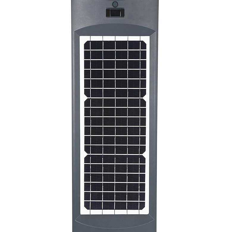 Image 2 Pillar 31 1/4 inch High Gray Motion Sensor Solar LED Bollard Light more views