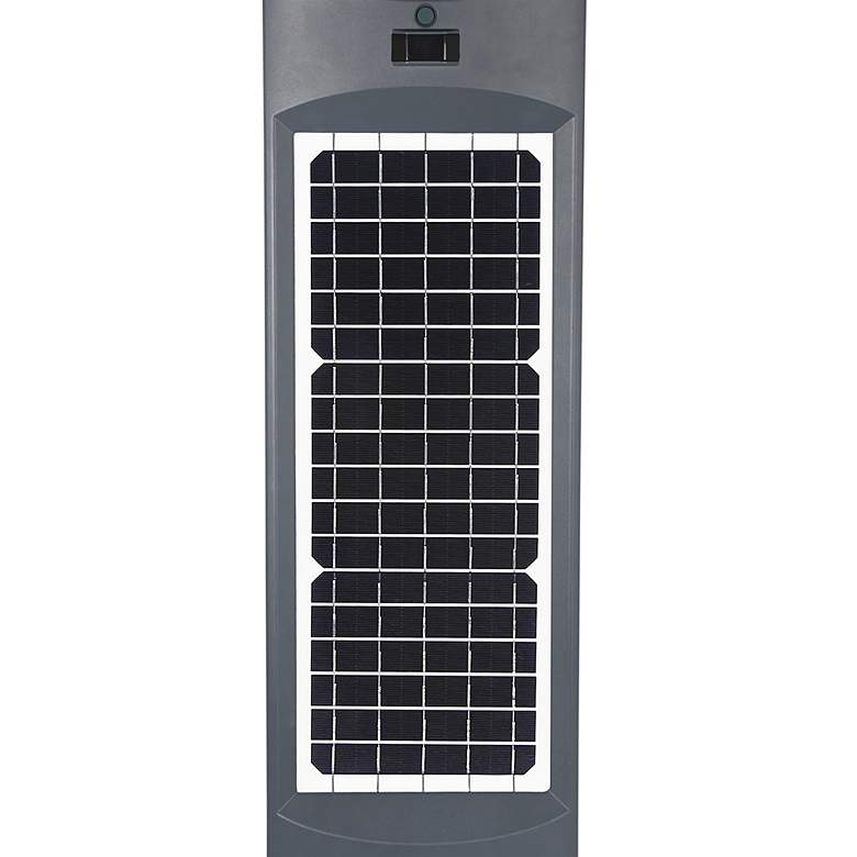 Image 2 Pillar 31 1/4" High Gray Motion Sensor Solar LED Bollard Light more views