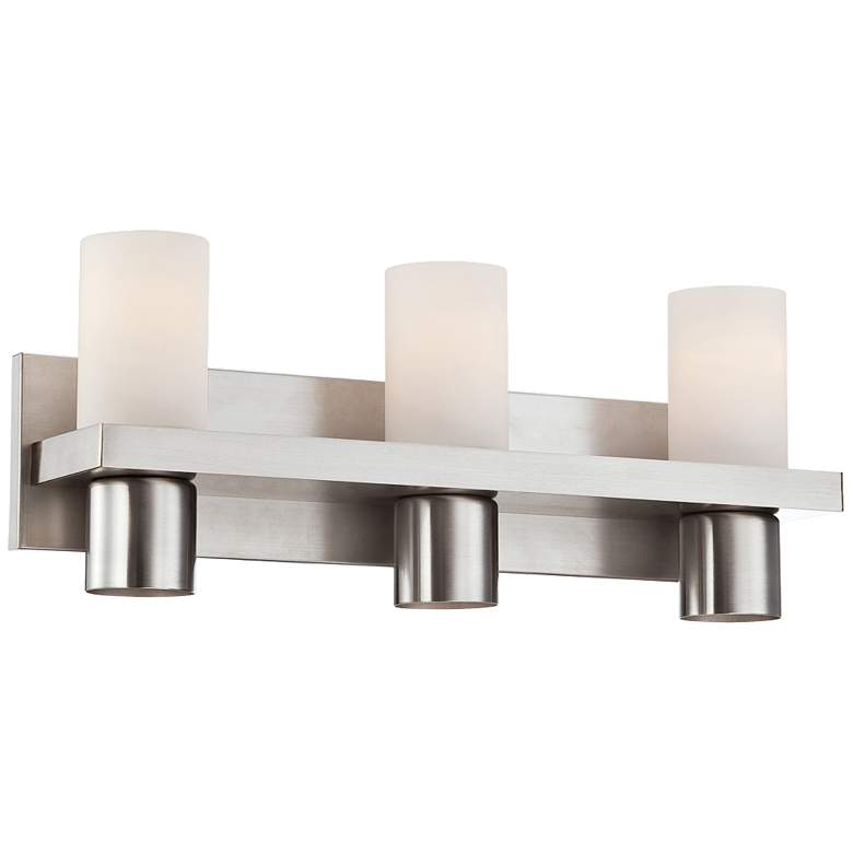 Image 1 Pillar Collection 20 inch Wide Brushed Nickel Bath Light