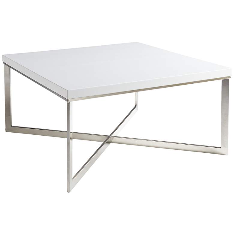 Image 1 Pilot High Gloss White Square Coffee Table